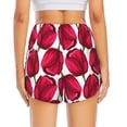 thumbnail image 2 of Lsque Tulips Flowers Printed Women's Running Shorts with Liner Pockets,Elastic Quick Dry Workout Athletic Gym Yoga Shorts,Womens High Waist Shorts-XX-Large, 2 of 9