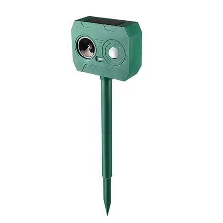 Ultrasonic Repellent Solar Animal Repeller Outdoor Waterproof with Motion Sensor Red Light Deterrent