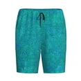 thumbnail image 4 of Gaeub Blue Green Glitter Printed Men's Short Pajama Pants, Lightweight Lounge & Sleep Bottoms Keep You Cool - X-Large, 4 of 9