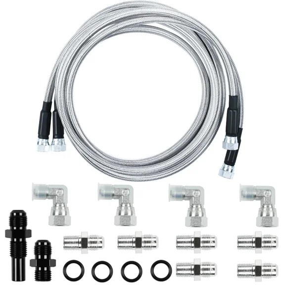 70" Transmission Cooler Hose for 700R4 4L60 4L60E 4L65E 4L80E, SS Braided Lin...