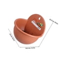 thumbnail image 2 of LOLIPPYY 1Pc Brown Plastic Hanging Flower Pot Basket for Wall Decor, Decorative Plant Holder for Home Indoor Outdoor Use, 2 of 6