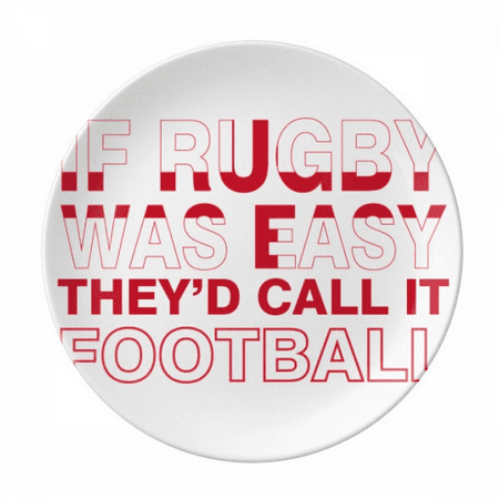 

Difference Football Rugby Plate Decorative Porcelain Salver Tableware Dinner Dish