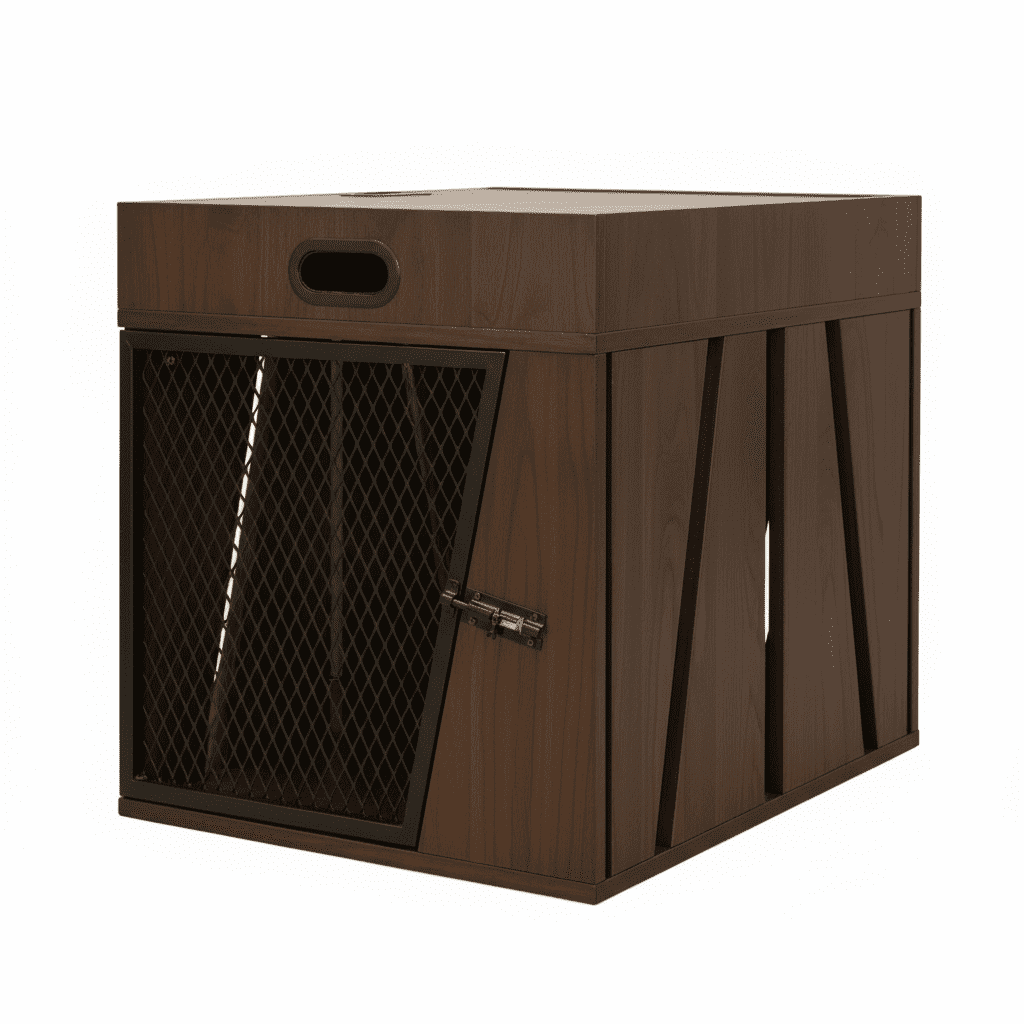 Lucky Kennels Penny Furniture Style Small Dark  Crate, 1-Door, 24" Wood for Dog