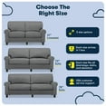 thumbnail image 4 of Serta Copenhagen 78" Rolled Arm Sofa, Easy Care Polyester, Loveseat or Couch for Small Spaces, Dark Gray, 4 of 16