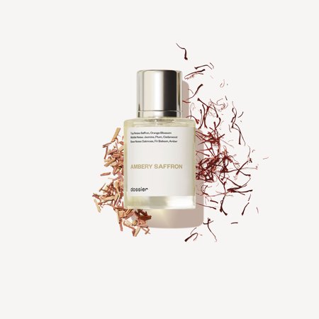 DOSSIER AMBERY SAFFRON EAU DE PARFUM, INSPIRED BY MFK’S BACCARAT ROUGE 540, UNISEX PERFUME, 1.7 OZ