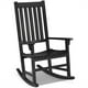 thumbnail image 2 of Costway Mecedora de Exterior de Madera de Acacia Sillón con Respaldo para Pórtico Jardín Césped Balcón Patio Negro 84 x 71 x 116 cm, 2 of 10