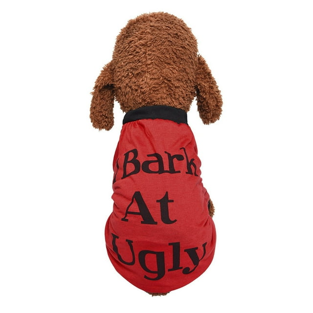 Interesting English Christmas Red Christmas Pet Clothes Pet Dog Clothes Pet Clothes for Small Dogs Girls Dress Pet Clothes Rack Pet Clothes for Large Dogs Male Pet Clothes for Small Dogs Girl Pet