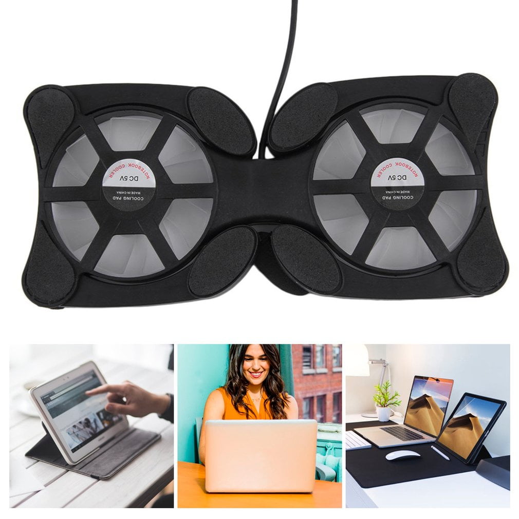 Jasnyfall USB Port Mini Octopus Notebook Fan Cooler Cooling Pad For 14 INCH Laptop black