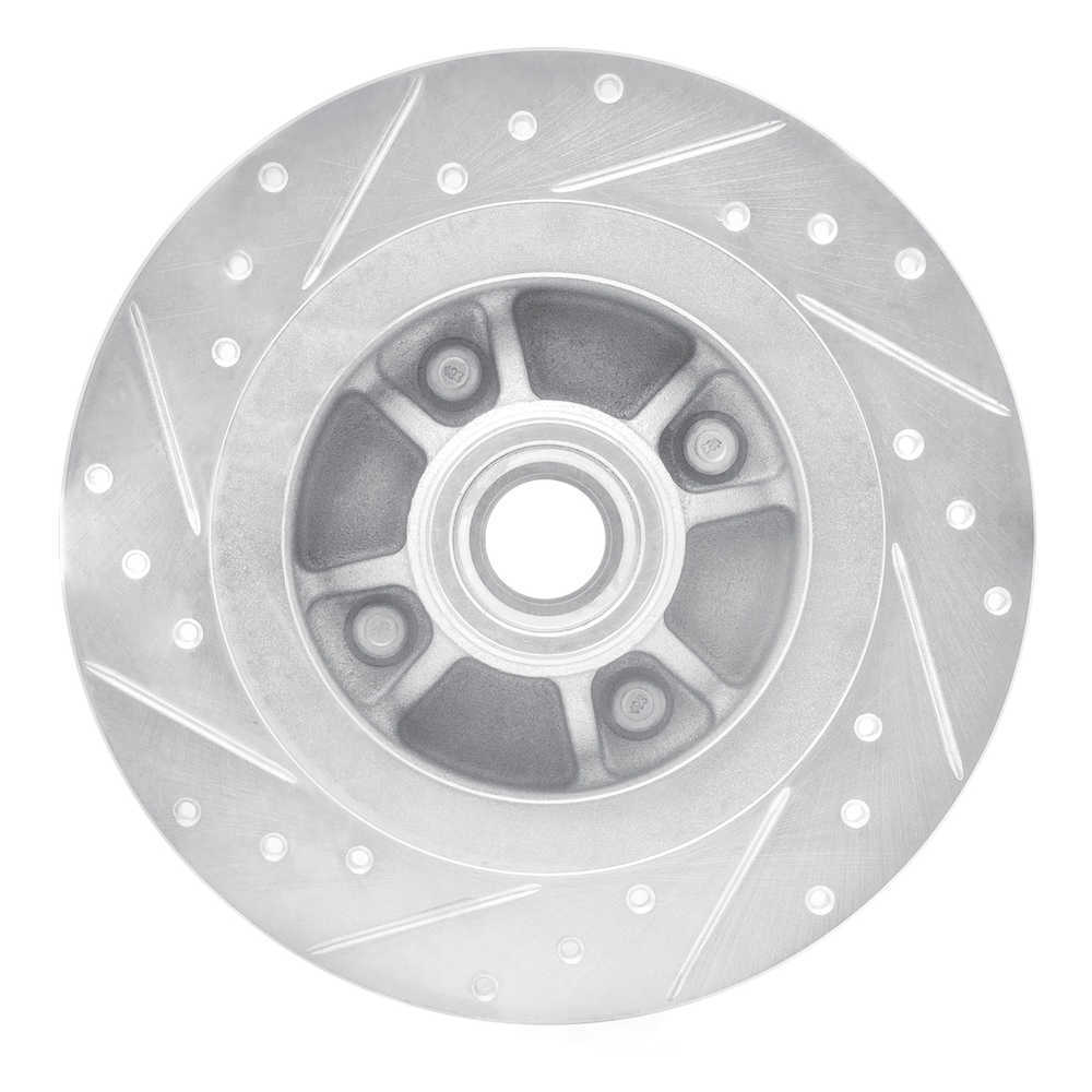 Dynamic Friction Company 631-67019R DFC Brake Rotor - Drilled And Slotted - Silver