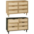 thumbnail image 4 of mteryoing 6 Drawer Rattan Dresser Modern Storage Closet Chest With Drawers For Bedroom Living Room Hallway Entryway, 4 of 9