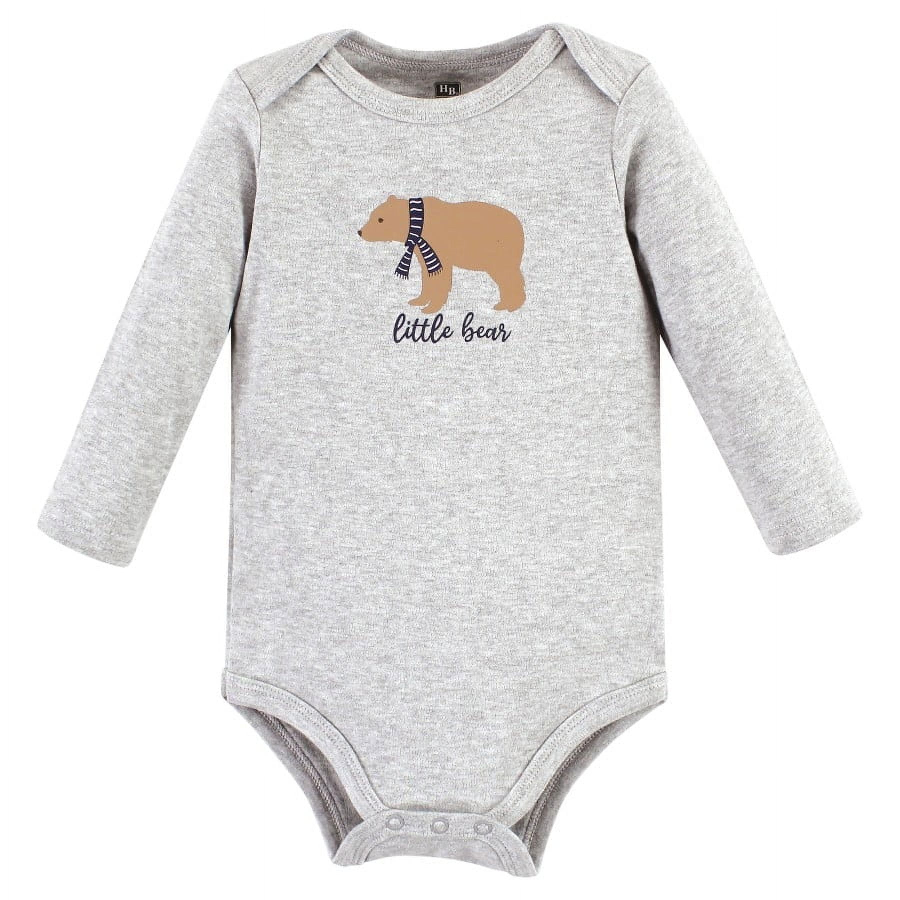 Hudson Baby Cotton Long-Sleeve Bodysuits, 3- Pack, Newborn- 24 Months