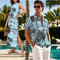 thumbnail image 4 of Yuyamidu Matching Vacation Outfits for Couples Mens Summer Shirts Palm Tree Dress Womens Summer Maxi Dress Button Up Short Sleeve Shirts for Men Casual Shirt Matching Couples Men's XL, 4 of 7