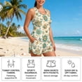 thumbnail image 5 of Xoenoiee Boho Mandala Flower Print Blouson Tankini Swimsuits for Women 2026 Tummy Control Two Piece Bathing Suits with Sporty Pockets Swim Shorts, S, 5 of 7