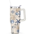 thumbnail image 2 of 40oz Cute Colorful Starfish Stainless Steel Flip Straw Tumbler Spill Proof Travel Cup Double Wall Vacuum Insulated Coffee Mug with Top Handle, 2 of 6