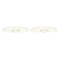thumbnail image 2 of Sonducket Cinturón de cintura Estilo simple Cinturones de accesorios de moda para vestidos de mujer Marrón claro Blanco 2piezas, 2 of 6