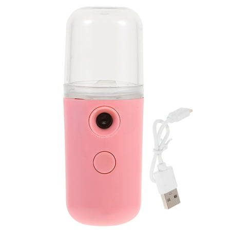 

Rosarivae USB Charging Pore Facial Steamer Portable Nano Mist Face Sprayer Handheld Spray Device (Pink)