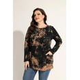 thumbnail image 2 of CASSIE LIZ Plus Size Sweatshirts 5X Long Sleeve Womens Khaki Tie Dye Tops Fall Crew Neck Shirts Fashion Tee Loose Fit Tunics Winter Blouses Casual Oversized Pullovers with Pocket 5XL 26W 28W, 2 of 6
