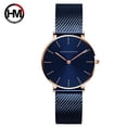 thumbnail image 3 of New women's watch, quartz watch with Japanese movement, waterproof women's wristwatch, Nordic light luxury minimalist style, stainless steel mesh strap, slim women's watch, 3 of 8