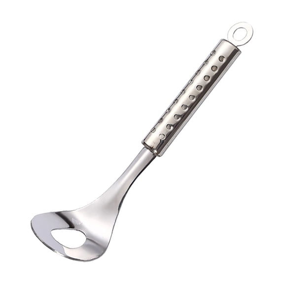 HWHCGZ Meatball Spoon, Stainless Steel Meatball Maker Scoop with Hole Convenient Storage Design Long Handle Spoon for Kitchen Dinning Bar(Silver)