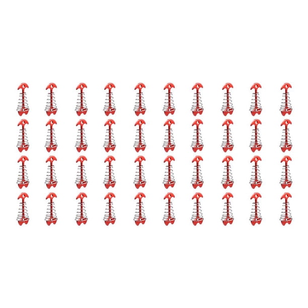 Soidarity 20 piezas de clavijas de anclaje de cubierta retráctiles con Clips de mosquetón estacas de tienda accesorios de dosel suministros al aire libre Tipo espina de pescado grande 2piezas Soidarity CBP228922