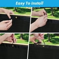 thumbnail image 4 of Jane Stone Fence Privacy Screen 3’X 10' Fence Commercial Shade Cover with Brass Grommets Heavy Duty Perfect for Outdoor Back Yard-Black, 4 of 7