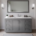 thumbnail image 2 of Wyndham Collection Miranda 66" Marble Single Bathroom Vanity in Gray/Nickel, 2 of 7