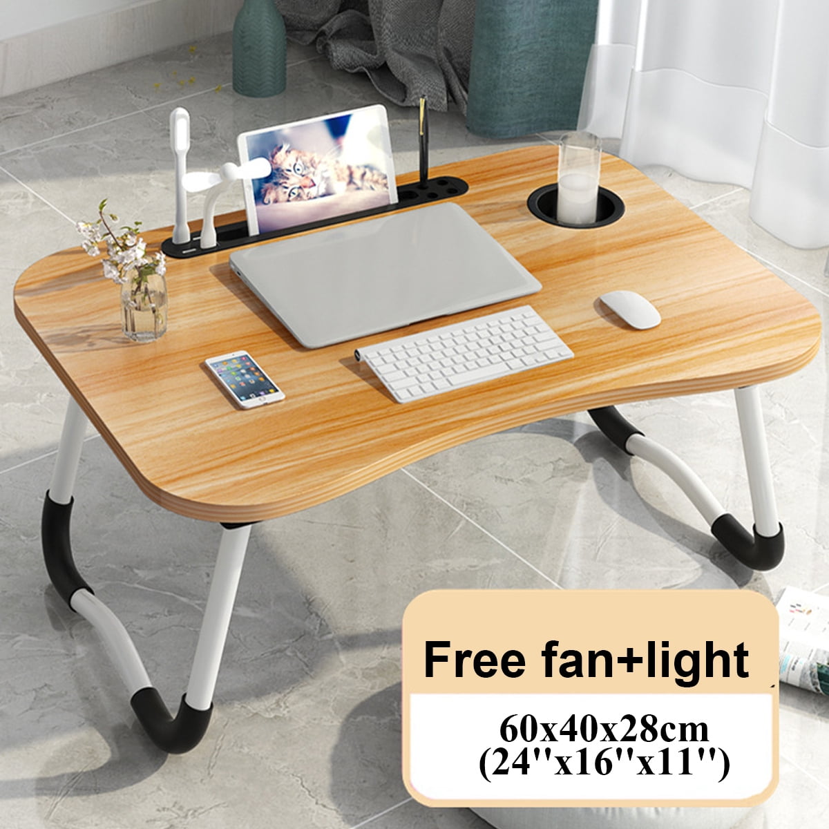 Color : B 60x40x28cm Laptop Desk Tray Folding Table Small Table On The Bed Folding Laptop Lazy Table Student Bedroom Desk Dormitory Artifact Function Table