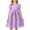 Dresses-A475Purple, variant on LEWKW Big Girls Dress Long Sleeve Pearl Beaded Puff Shoulder 3D Rose Skirt Birthday Party Wedding Guest Holiday Festive Special Occasion Gown