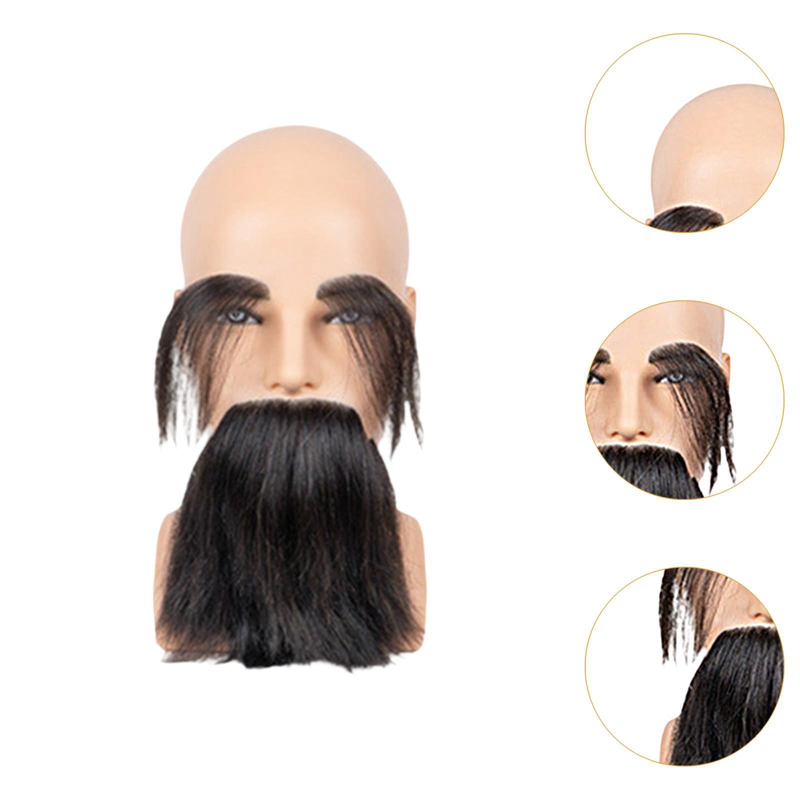 TOOYFUL Male Mannequin Mannequin Head with Beard Cosmetology Doll Training Model Manikin C