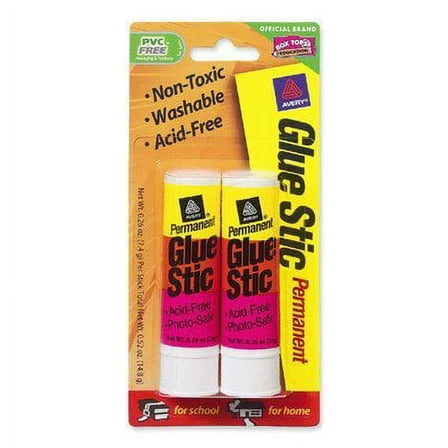Avery Glue Stic Washable Nontoxic 0.26 oz (Pack of 5)