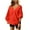 Orange, variant on Itsame Womens Sweatshirts, Casual Loose Solid Color V Neck Oversized Tees Blue S