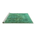 thumbnail image 2 of Ahgly Company Machine Washable Indoor Round Persian Turquoise Blue Traditional Area Rugs, 8' Round, 2 of 4