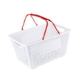 thumbnail image 4 of simhoa Panier d'Achats Panier d'Épicerie Ergonomique Polyvalent Robuste Paniers de Rangement avec Poignée pour Jouets Fruits Cosmétiques Garde-Robe Garage Rouge, 4 of 8
