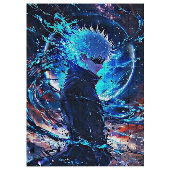 300 PCS Jigsaw Puzzle Jujutsu Kaisen Gojo Satoru Wooden Puzzle Challenging Game Fun Artwork For Family Friends Gifts