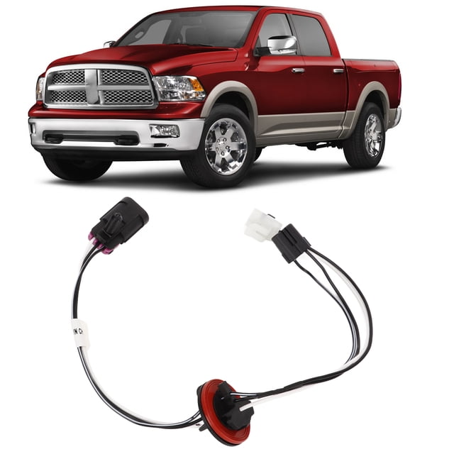 Arnés de cableado para faros delanteros 68193062AB Reemplazo de transmisión estable para Dodge RAM 1500 2500 3500 4500 5500 Jadeshay A
