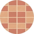thumbnail image 1 of Ahgly Tapis Rond Lavable en Machine Intérieur Transitionnel Orange Vif, 6 Pieds Rond, 1 of 7