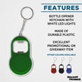 thumbnail image 2 of Bottle Opener & LED Keychains Set of 10, Bulk Pack - Perfect for Tradeshows, Party Favors, Other Events - Green, 2 of 5
