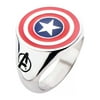 Marvel Men's Stainless Steel Shield Logo Ring