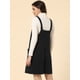 thumbnail image 4 of Vestido de pana para mujer Tirantes ajustables A-line Pinafore Button Down Vestido general Negro XL, 4 of 6