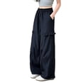 thumbnail image 3 of LYHaoo Girls Lightweight Summer Pants Breathable Casual Trousers For Outdoor Play Youth Bottom Girls Long Pants(Blue), 3 of 5