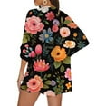 thumbnail image 3 of Women's Casual F Fashion Print Lightweight And Comfortable Beach Vacation Chiffon Cardigan Sun Cardigan Womens Long Sleeve Tops Womens Sun Shirt, 3 of 7
