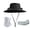 Black Combo B, variant on Mission Cooling Fishing Hat - Solar & USB Powered Built-in Fan Wide Brim Ultralight Sun Bucket Hat for Men Outdoor