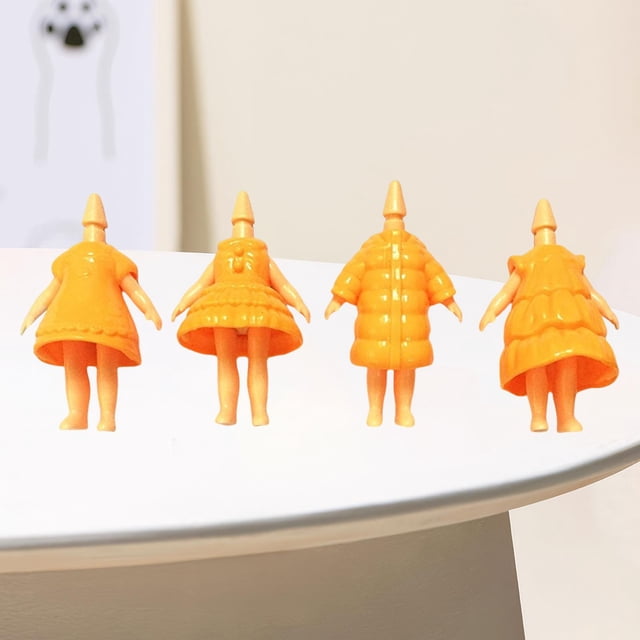 Ropa de muñeca para niña, disfraces de juguete compatibles con cabeza de muñeca, regalo de cumpleaños, accesorios de ropa corporal, regalo para niñas naranja