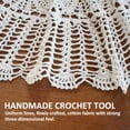 thumbnail image 3 of Mantel de algodón hecho a mano de ganchillo redondo beige crochet manteles mesa cubre, encaje vintage tejido comedor cocina mesa cubierta, 3 of 6