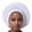 Silver, variant on African Turban Volumiser Hat Female Traditional Festival Theme Headwrap Bonnet