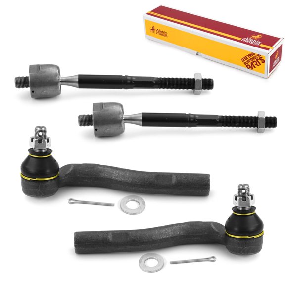 Metrix Premium Chassis Parts - 4 PC Inner & Outer Tie Rod End Kit Fits 2002-2010 Lexus SC430, Replacement EV800543, ES80585, ES80584