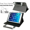 thumbnail image 2 of TECH CIRCLE for iPad/Android 15/14/13/12/11 Tablet 9.6 9.7 10 10.1 10.2 10.36 10.4 10.5 Inch Universal Protector Case with Zipper Pocket/Handle/Card Slots, PU Leather Folio Fold Stand Cover, Gray, 2 of 7