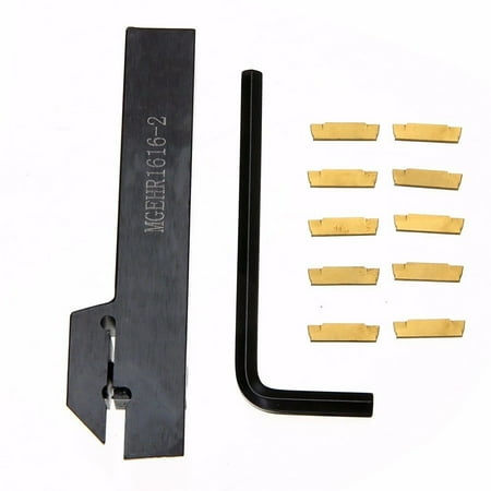 

QXKE MGEHR1616-2 16mm Turning Tool Holder Boring Bar +10x MGMN200-G Carbide Inserts