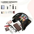thumbnail image 5 of Kuiaobaty Snowman Star Print Shoulder Purse for Women Lightweight Vegan Leather Underarm Sling Bag with Zipper Closure Durable Travel Hobo Purse Tote Bag for Christmas Black, 5 of 7