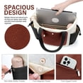 thumbnail image 6 of Gocvo 2pcs Work Tote Bags for Women, Large Capacity Puffer Tote Bags for Women, Multi-pocket Quilted Tote Bag for Work (Brown), 6 of 7